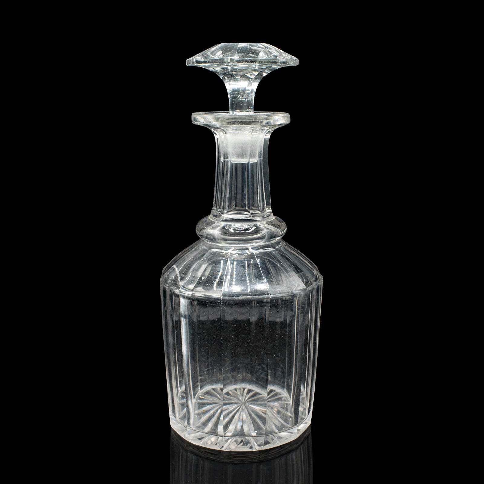 Antique Whiskey Decanter, English, Glass, Scotch, Barware, Victorian, Circa 1900 photo for sale
