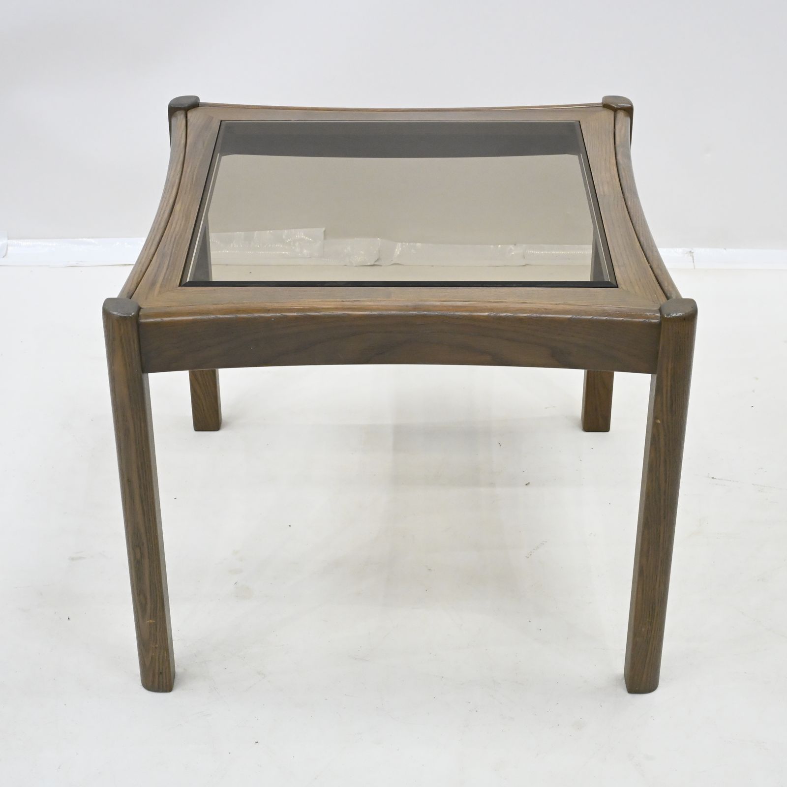 Ercol Square Glass Top Coffee Table Model 916 Free Uk Delivery photo vinterior