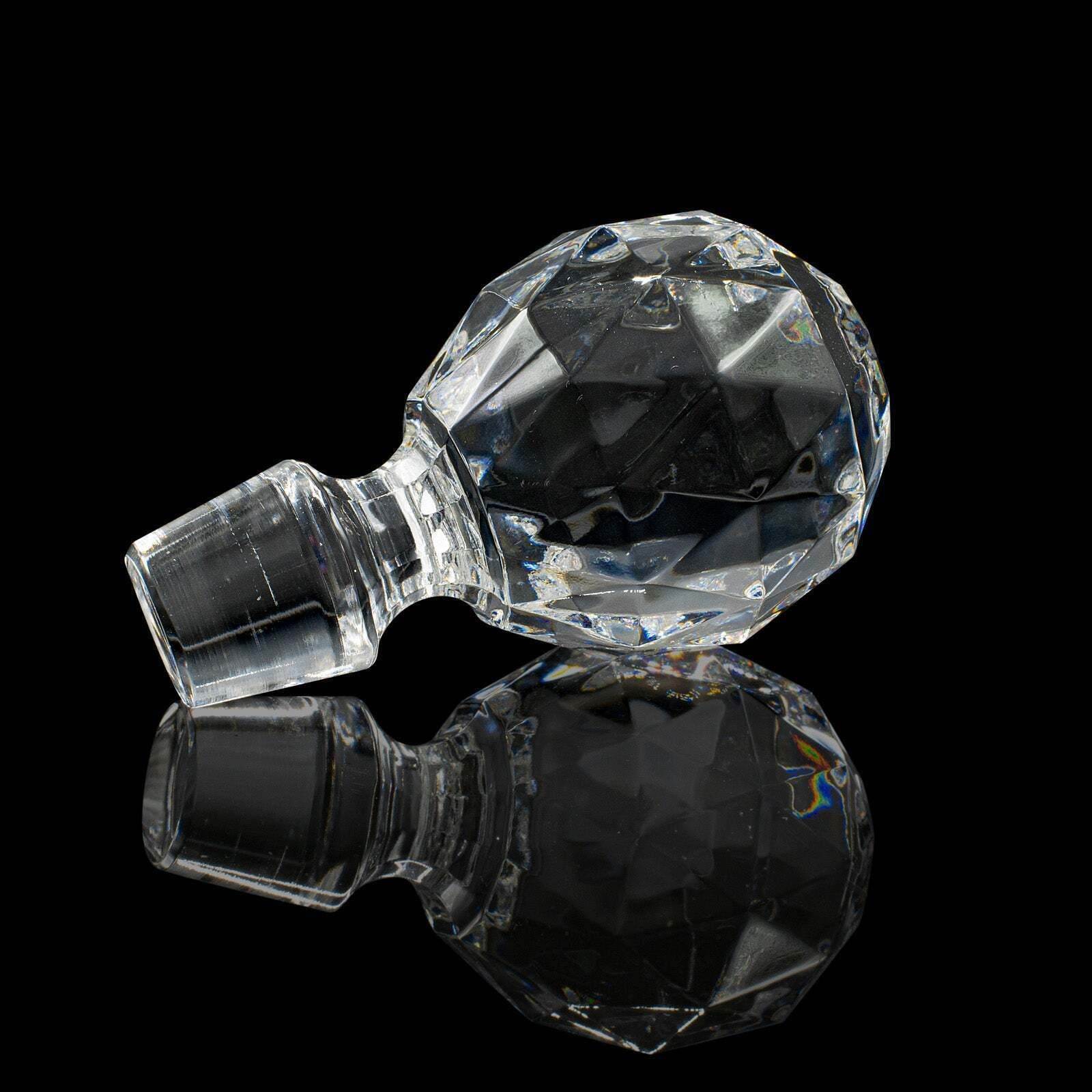 505.0 Vintage Liqueur Decanter, English, Cut Crystal Glass, Mid 20th Century, C.1960 photo