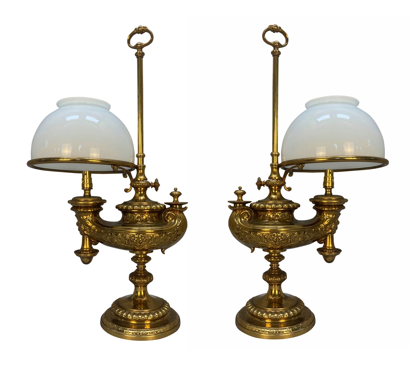 A Pair Of XIX Century Wild & Wessel Desk Lamps