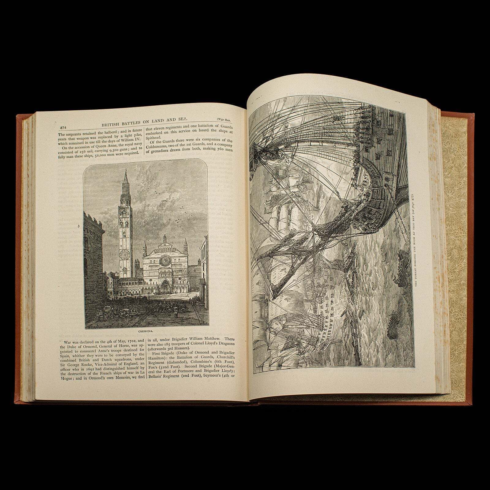photo for sale 3 Vols British Battles On Land And Sea, Antique, Military Reference Book, C.1900