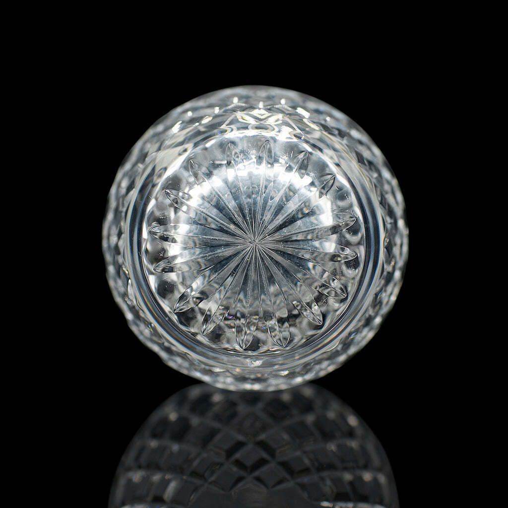 photo furniture Vintage Claret Decanter, English, Pineapple Cut Glass, Wine Vessel, Circa 1970