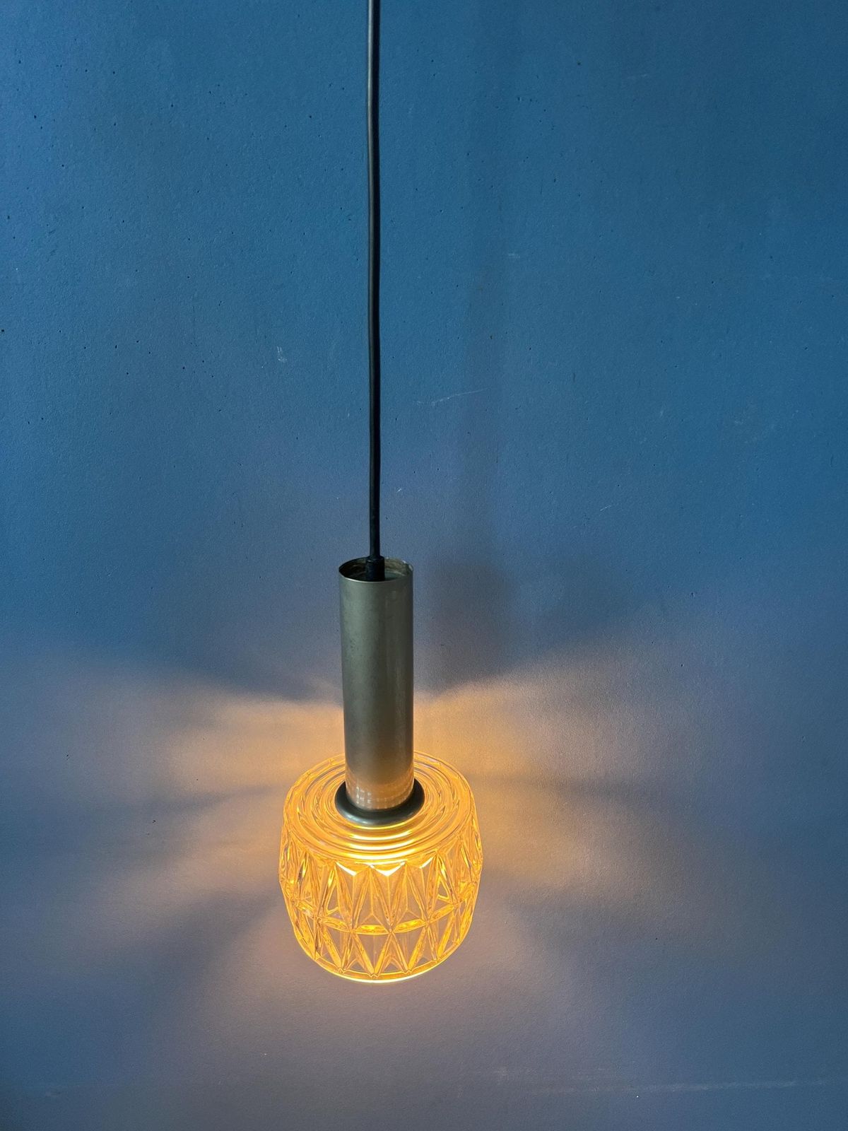 Mid Century Kristalglazen Hanglamp photo Verlichting