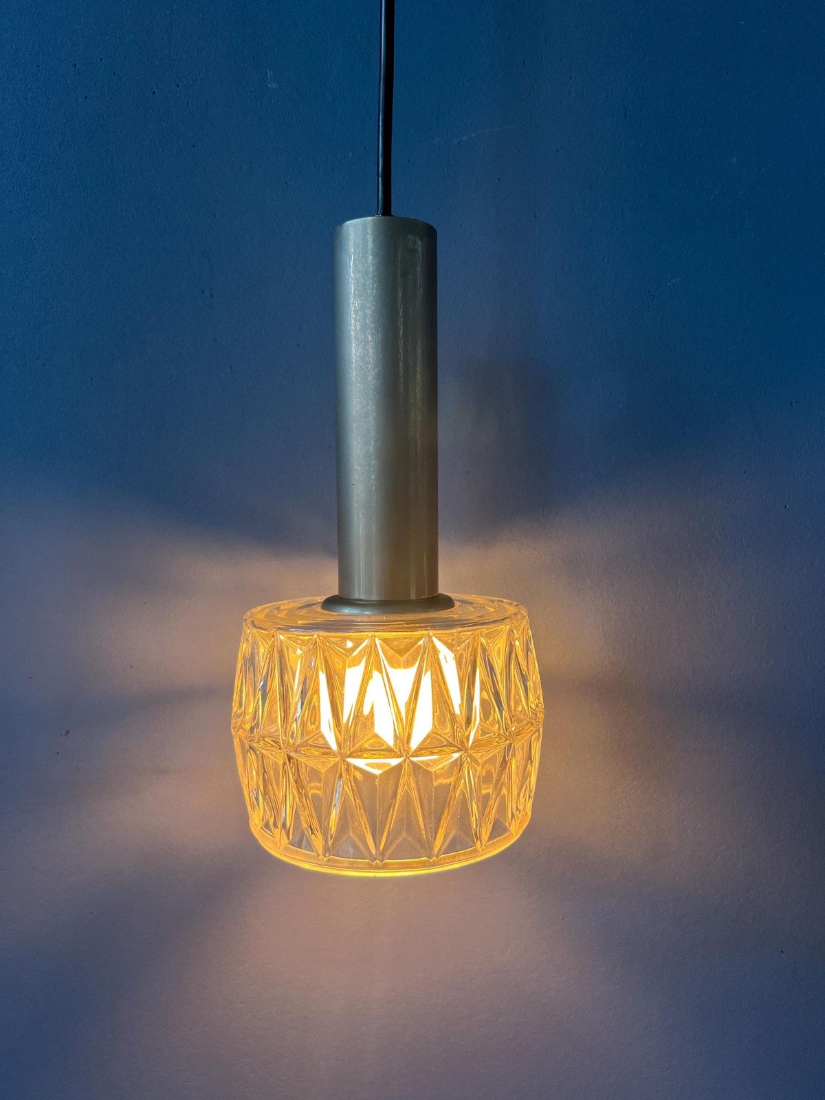 Mid Century Kristalglazen Hanglamp photo vinterior