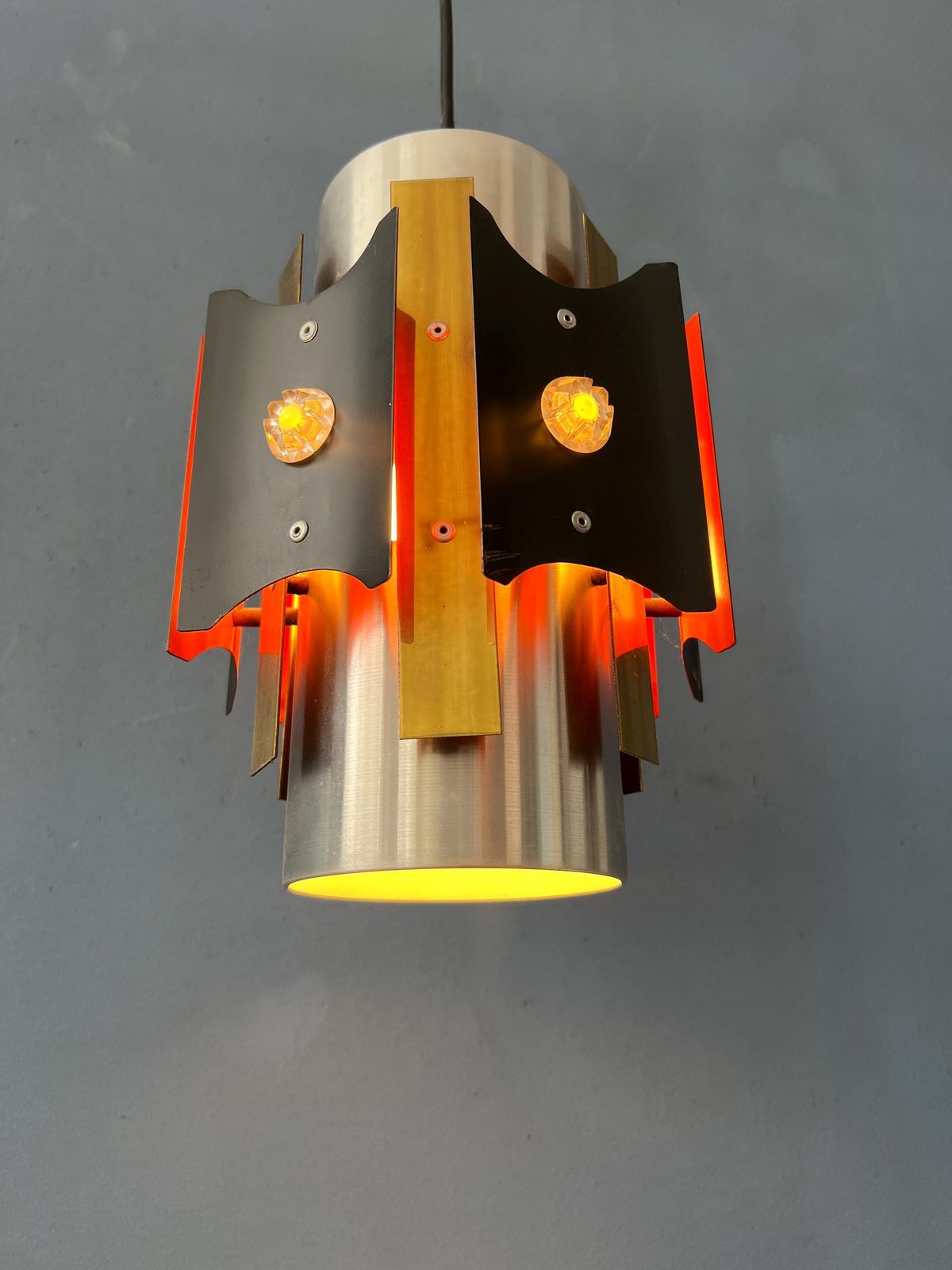 Vintage Lakro Amstelveen Space Age Hanglamp photo vintage