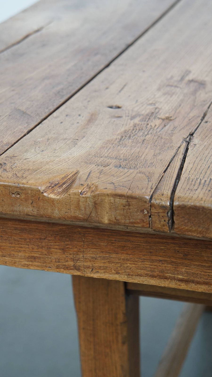 photo for sale Characterful, Beautiful And Practical Square Antique Dining Table Made Of Elm Wood