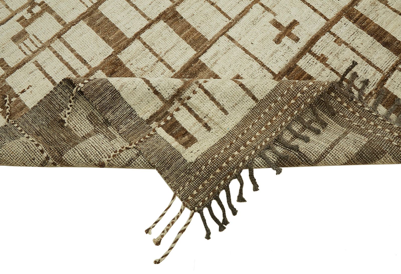 Handmade Beige Modern Tribal Rug 278 Cm X 396 Cm photo vinterior
