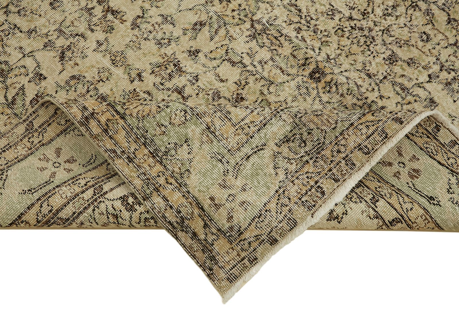 Handmade Beige Turkish Vintage Area Rug 205 Cm X 295 Cm photo vinterior