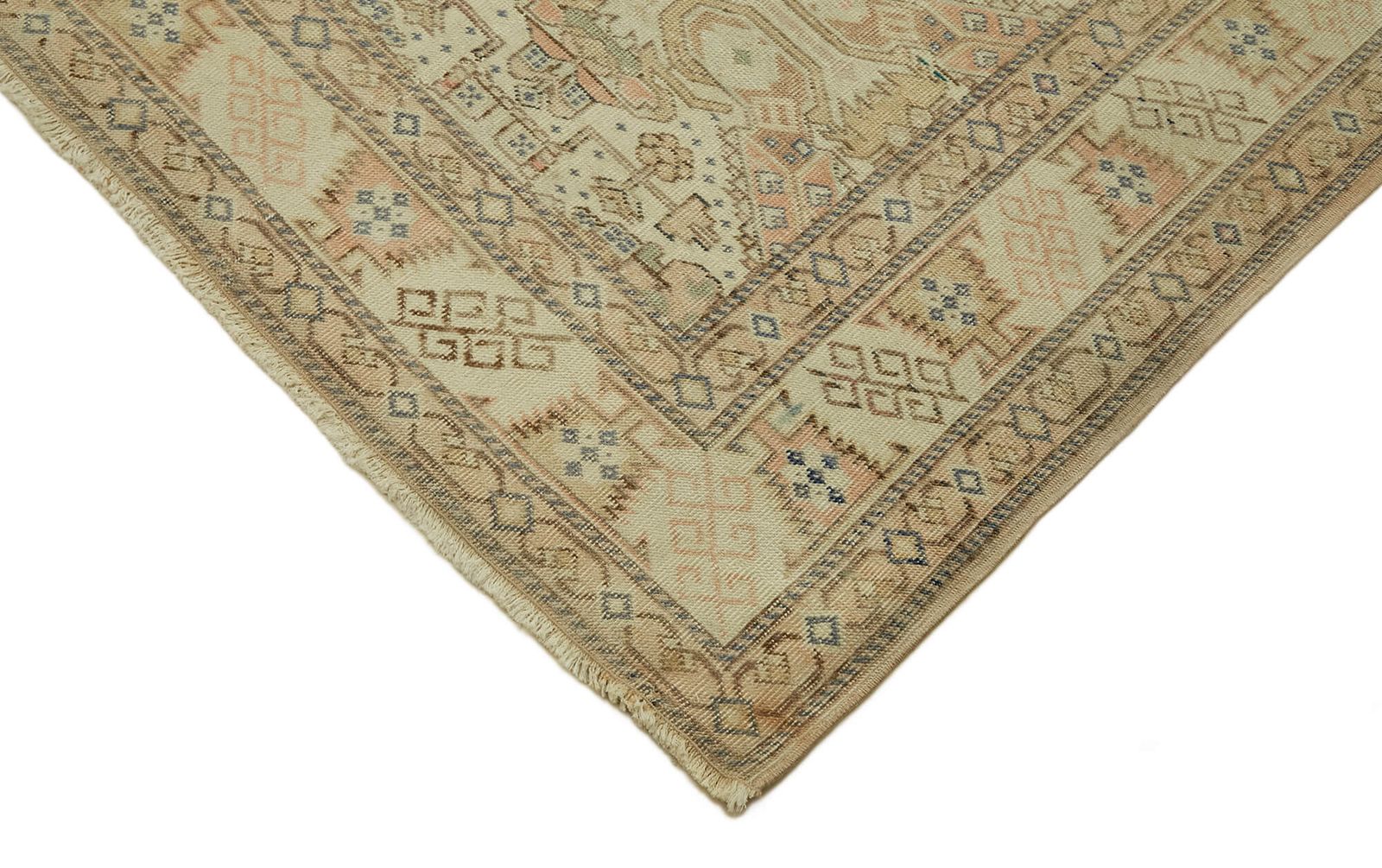 Handgemaakt Beige Vintage Groot Vloerkleed 320 cm x 436 cm photo Textiel