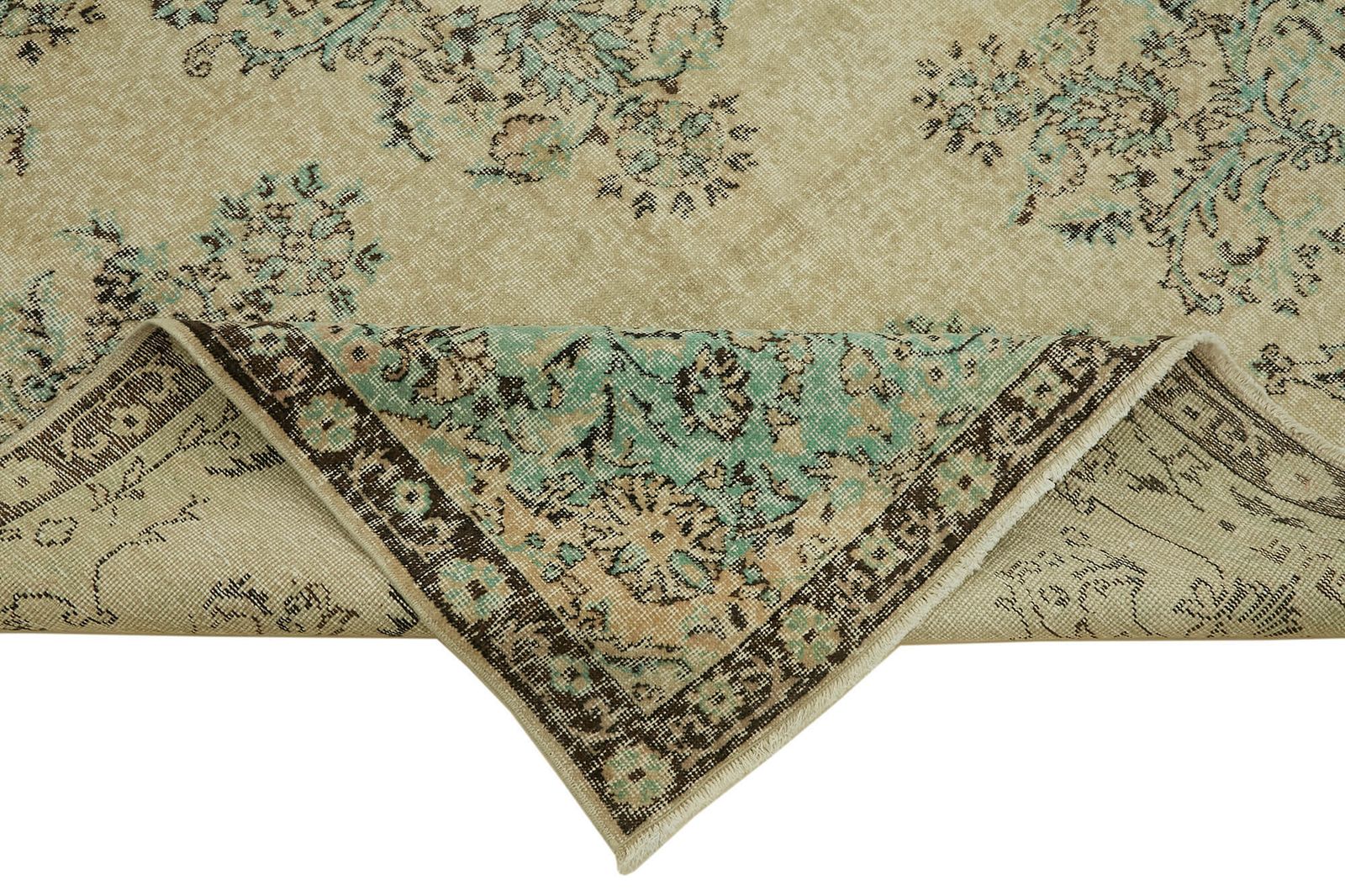 Handmade Beige Turkish Vintage Area Rug 196 Cm X 315 Cm photo vinterior