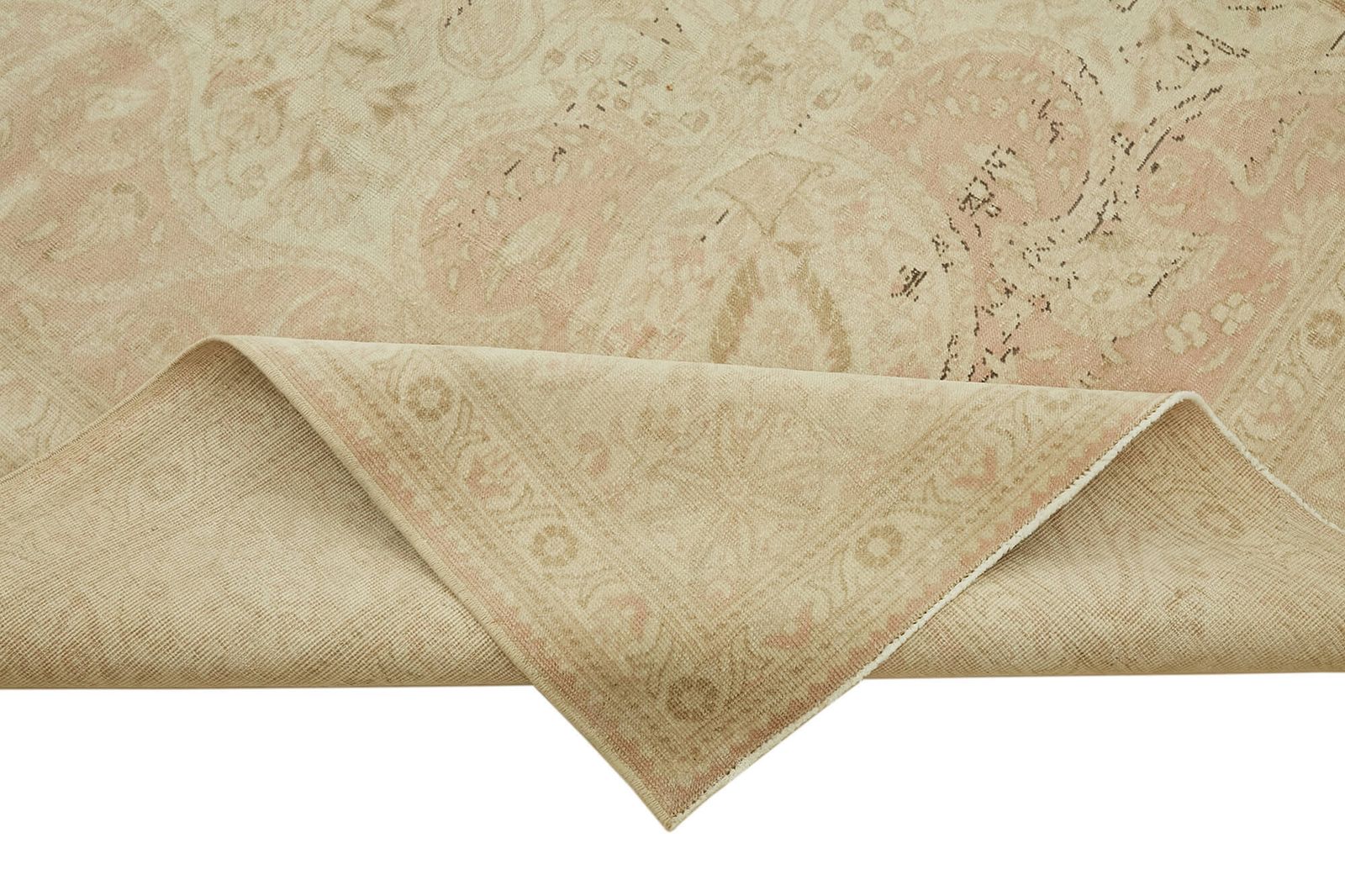Handmade Beige Vintage Large Area Rug 254 Cm X 397 Cm photo vinterior