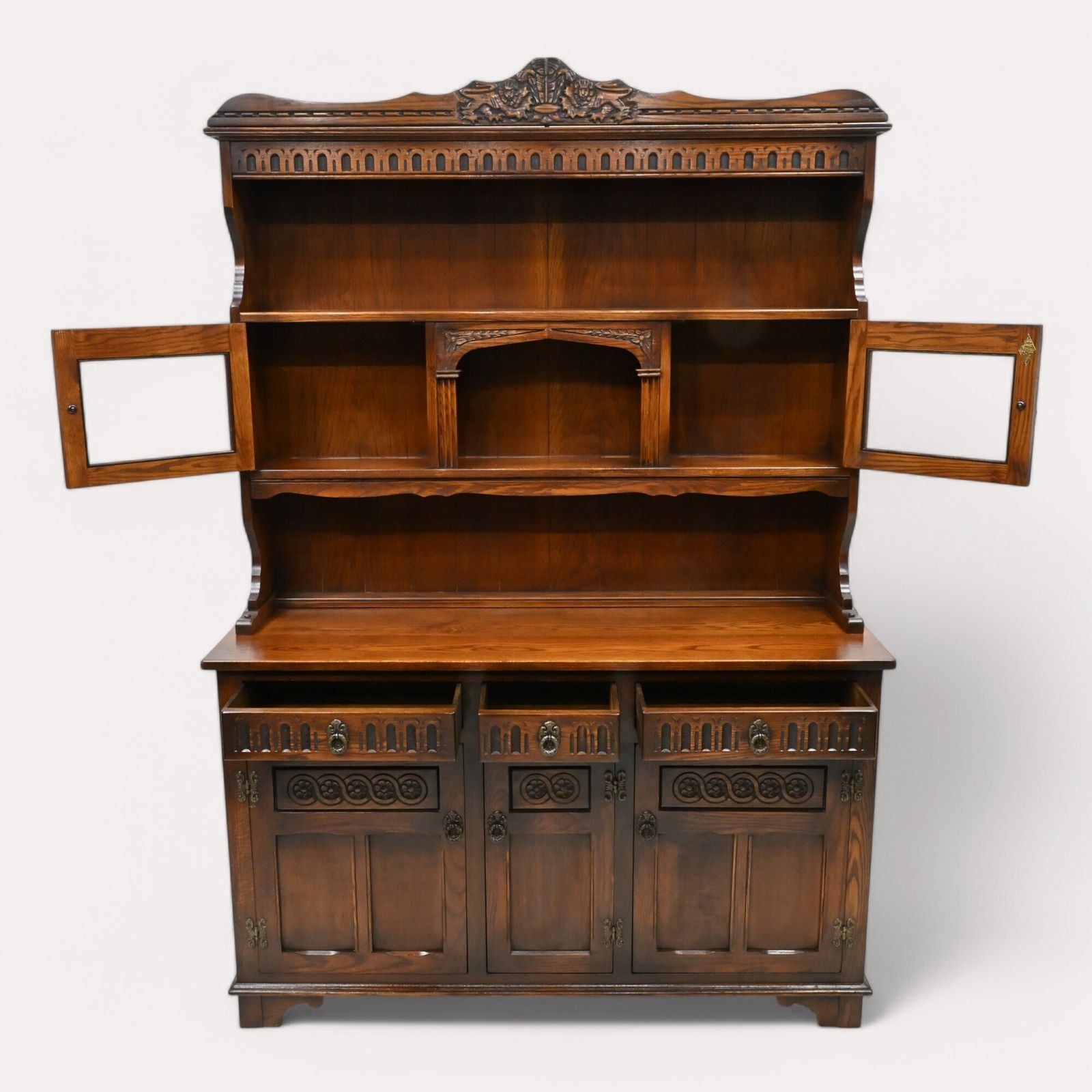 Old Charm Dresser Wine Rack Prince Of Wales Tudor Brown Finish Free Uk Delivery photo buy