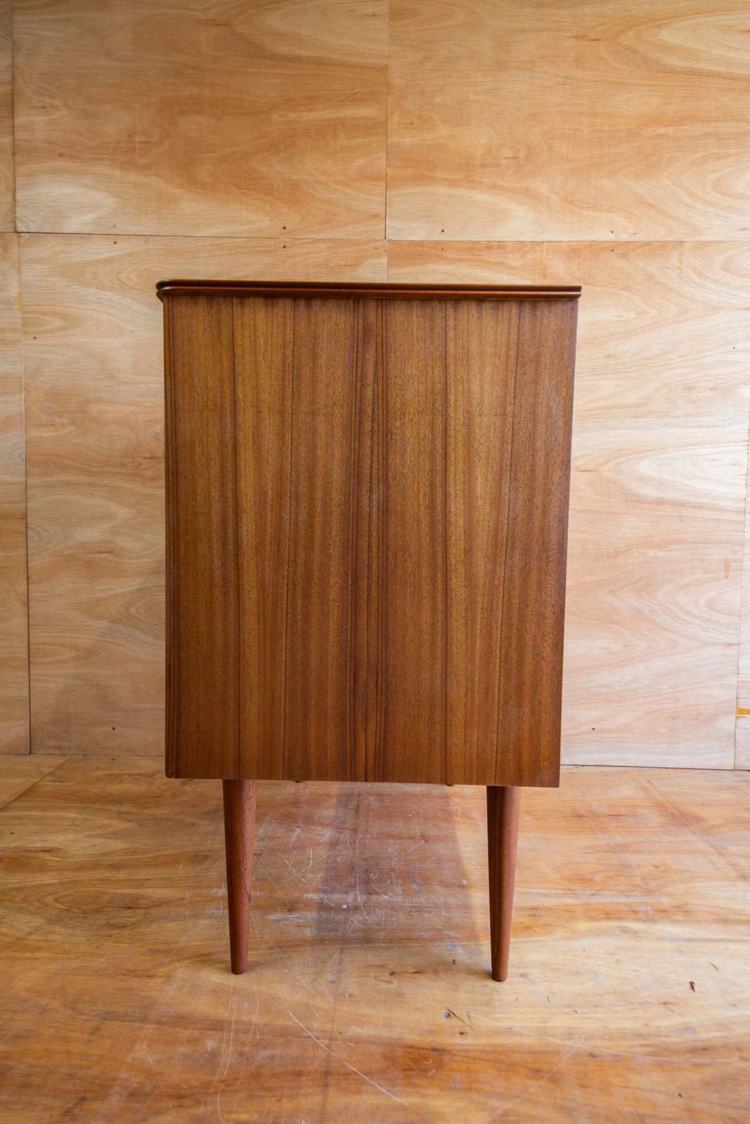 Furniture Vintage Uniflex Walnut Chest Of Drawers photo