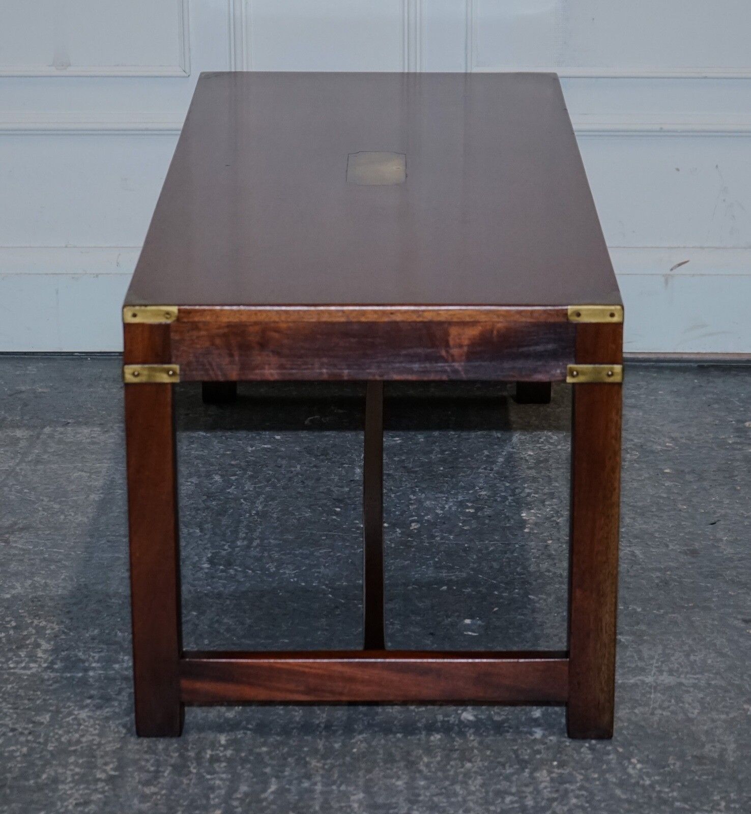 Furniture Vintage Harrods Reh Kennedy Military Campaign Coffee Table Brass Fittings photo