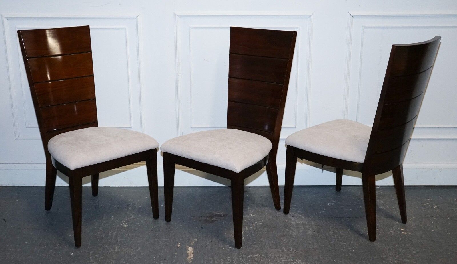 Set Of  10 Dining Art Deco Style Chairs By Giorgio Collection Italian Designer photo vinterior
