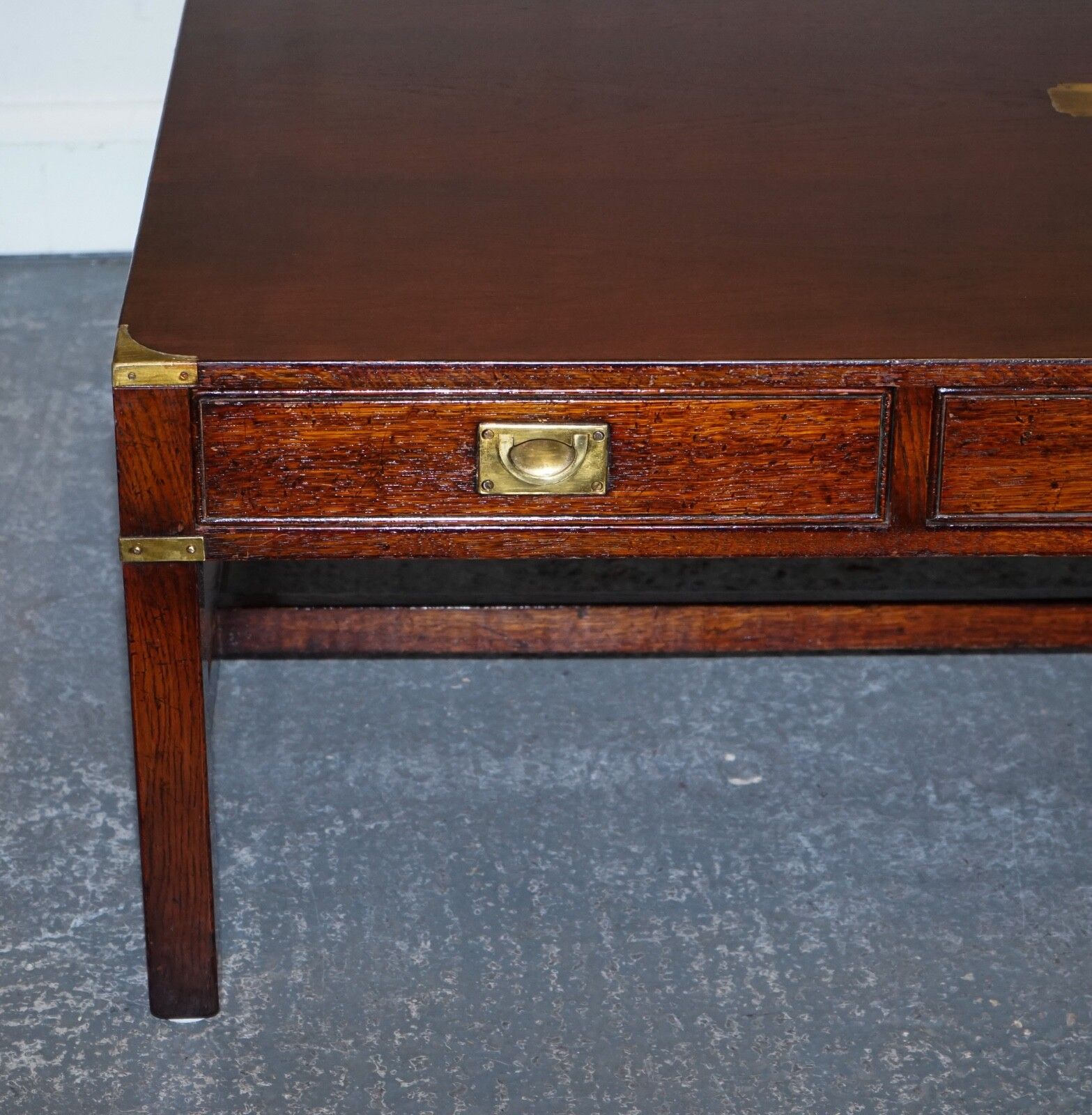 Stunning Military Campaign Reh Kennedy Coffee Table With Three Deep Drawers photo buy
