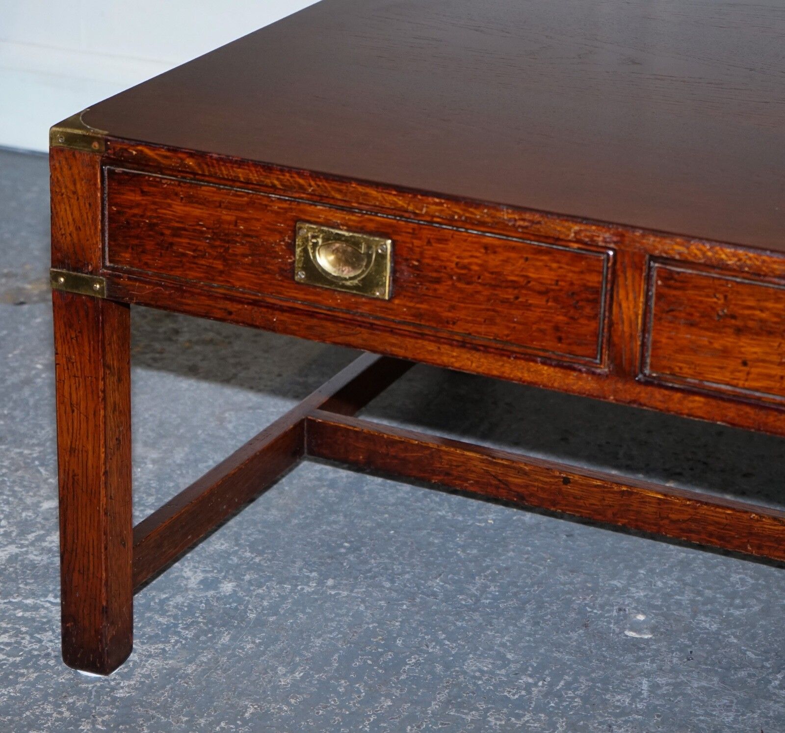 photo furniture Stunning Military Campaign Reh Kennedy Coffee Table With Three Deep Drawers