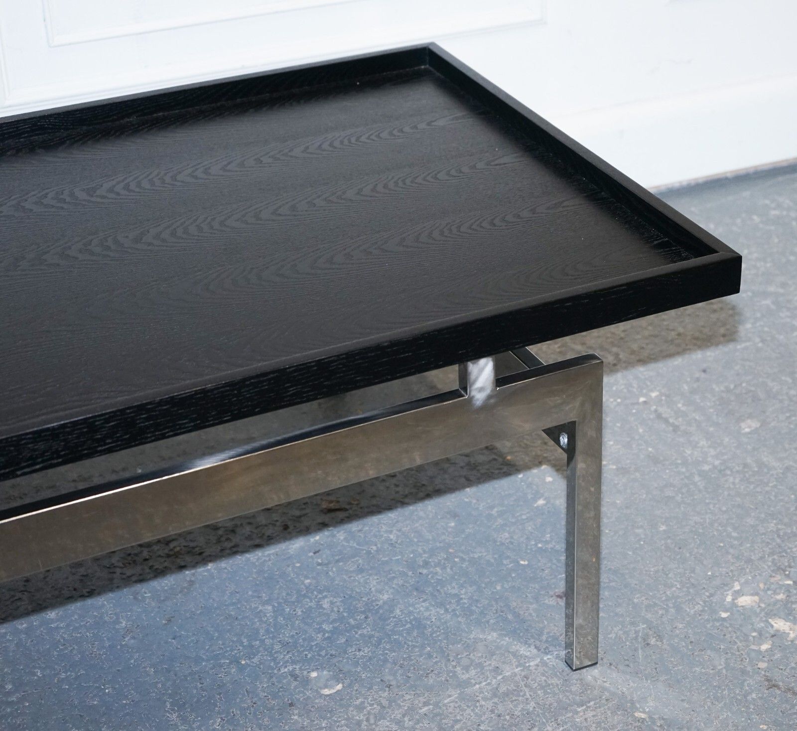 Casa Padrino Art Deco Style Black Top And Stainless Steel Coffee Table photo buy