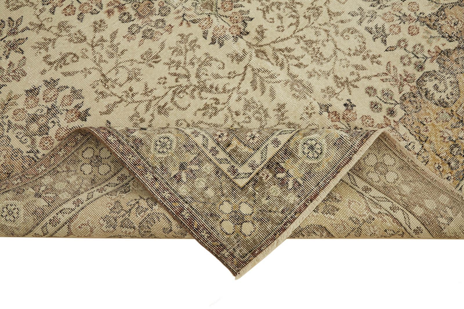 Handmade Beige Turkish Vintage Area Rug 190 Cm X 320 Cm photo vinterior