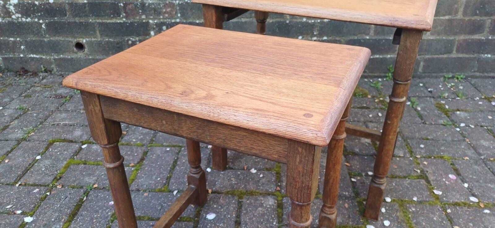 photo furniture Meat Of Two Oak Tables, 1960s, Vintage
