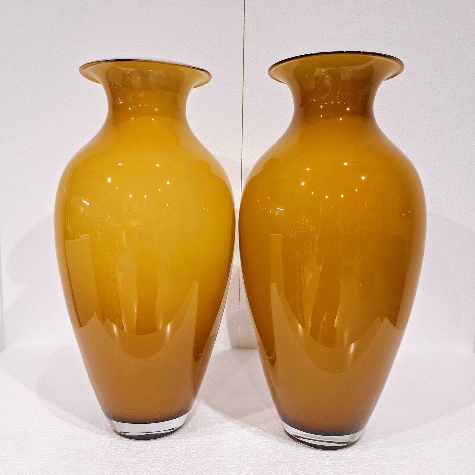 Set Of Two Large Murano Vases From The 1960s photo Home Decor