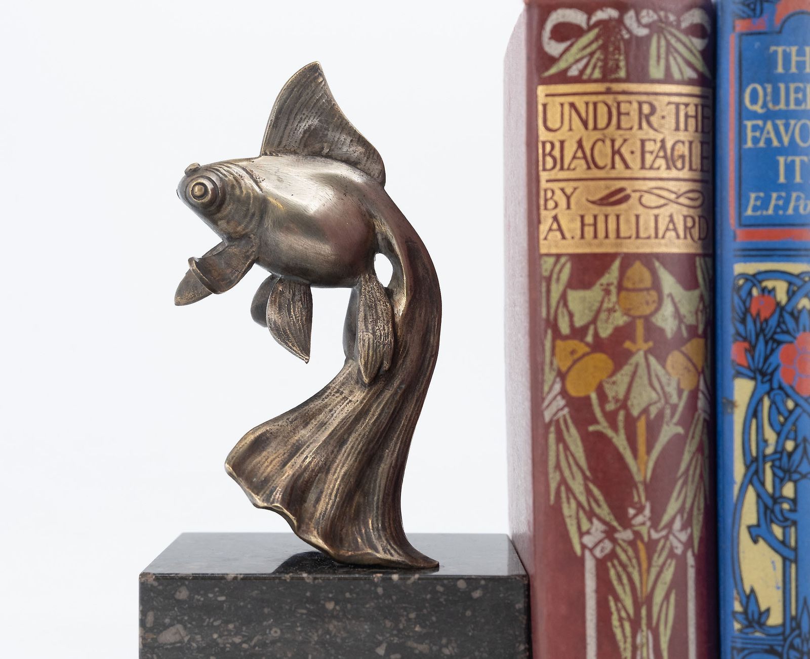 Art Deco Bronze Fancy Goldfish  Pair Of Bookends By Georges Raoul Garreau French 1930's photo furniture