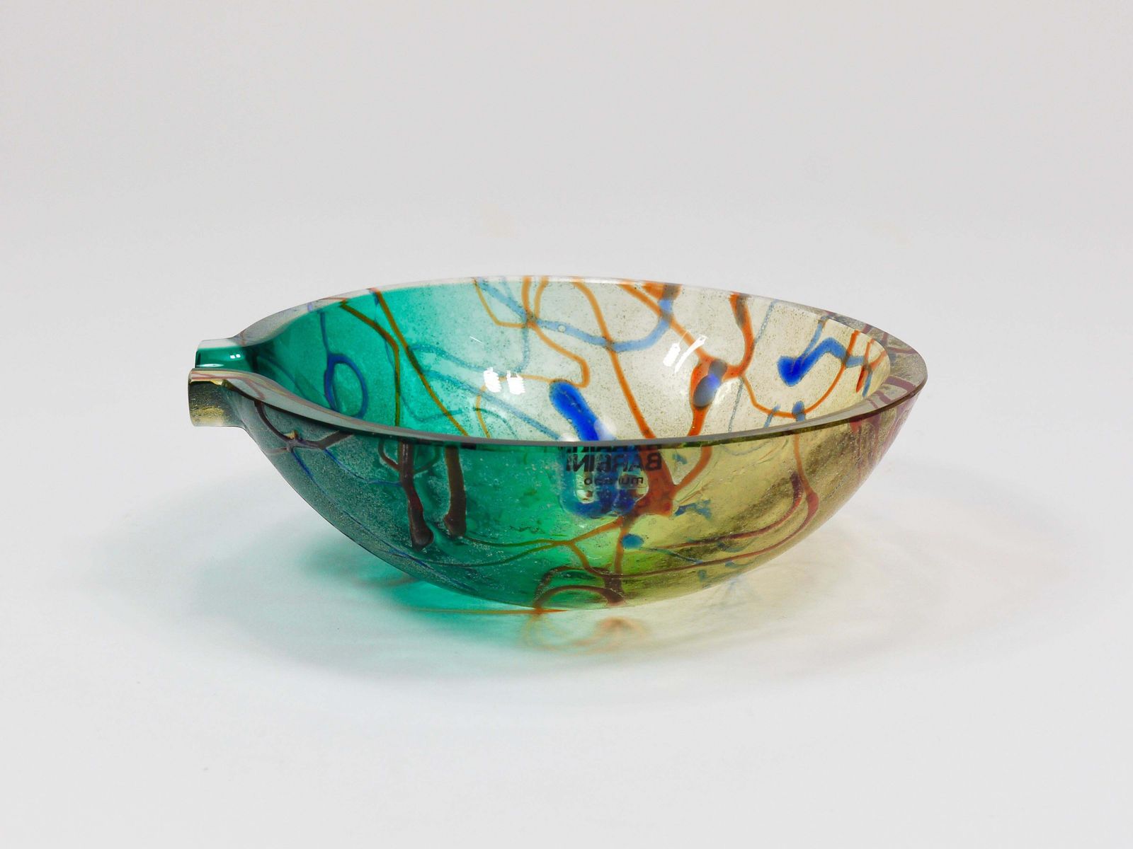 Alfredo Barbini Signed Murano Art Glass Bowl Or Ashtray, Italy, 1970s photo vinterior