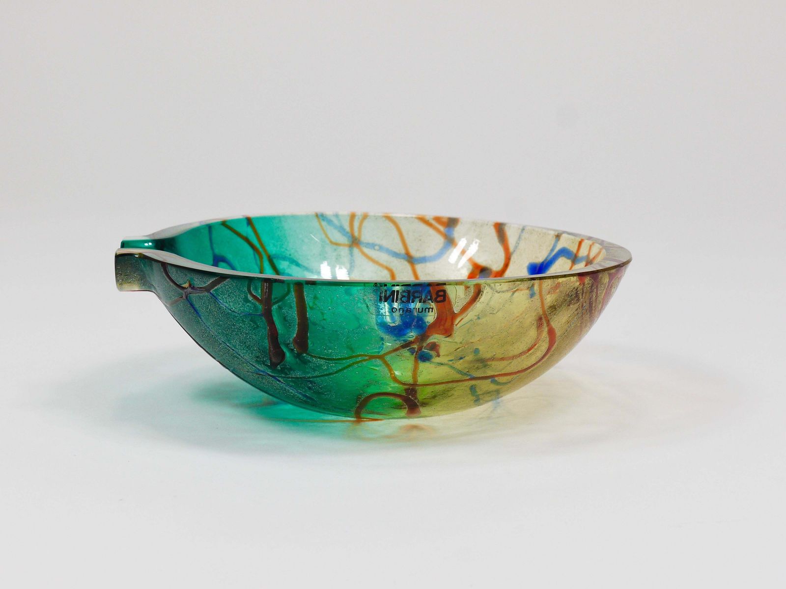 Alfredo Barbini Signed Murano Art Glass Bowl Or Ashtray, Italy, 1970s photo buy