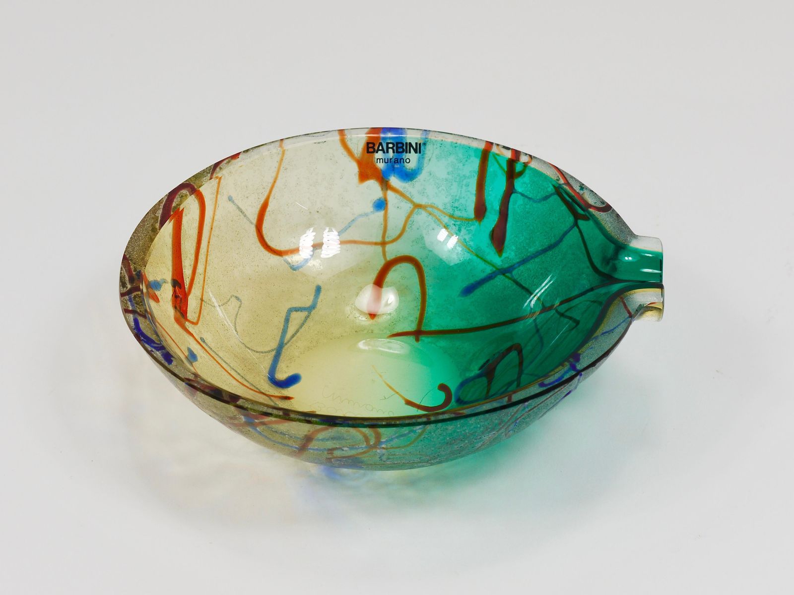 photo vinterior Alfredo Barbini Signed Murano Art Glass Bowl Or Ashtray, Italy, 1970s