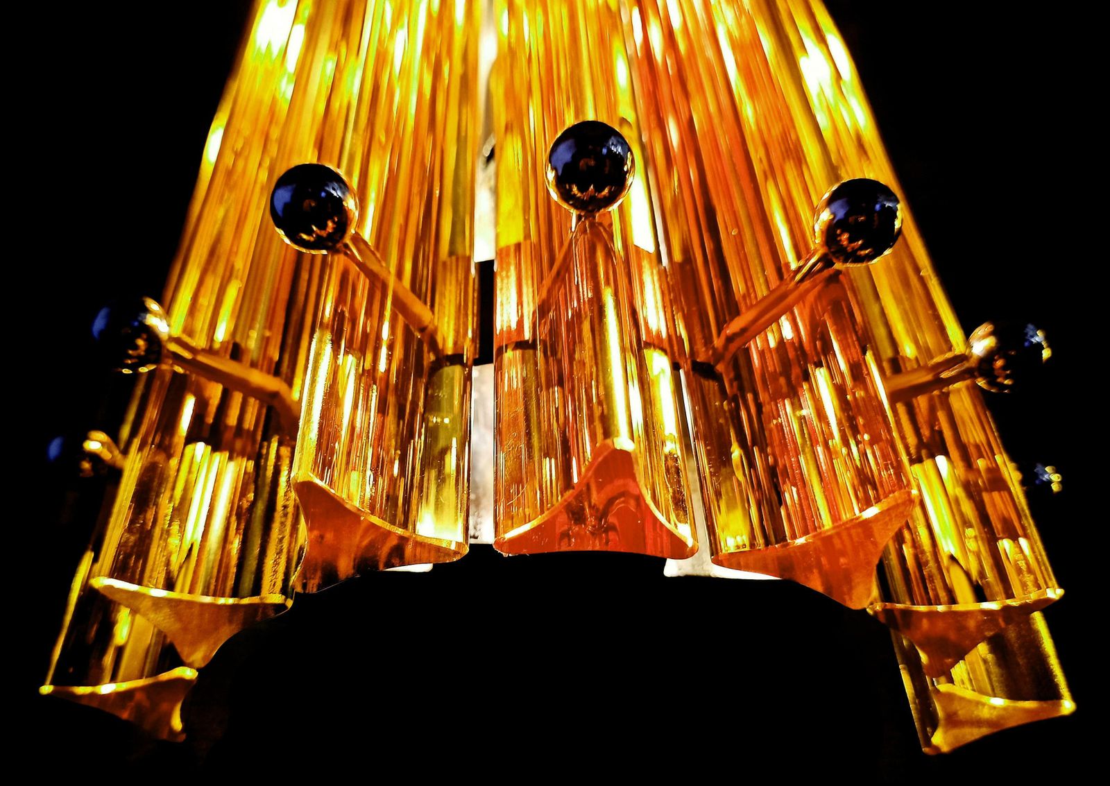 photo for sale Midcentury Four Italian Wall Sconces, Venini Style Murano, 1990s