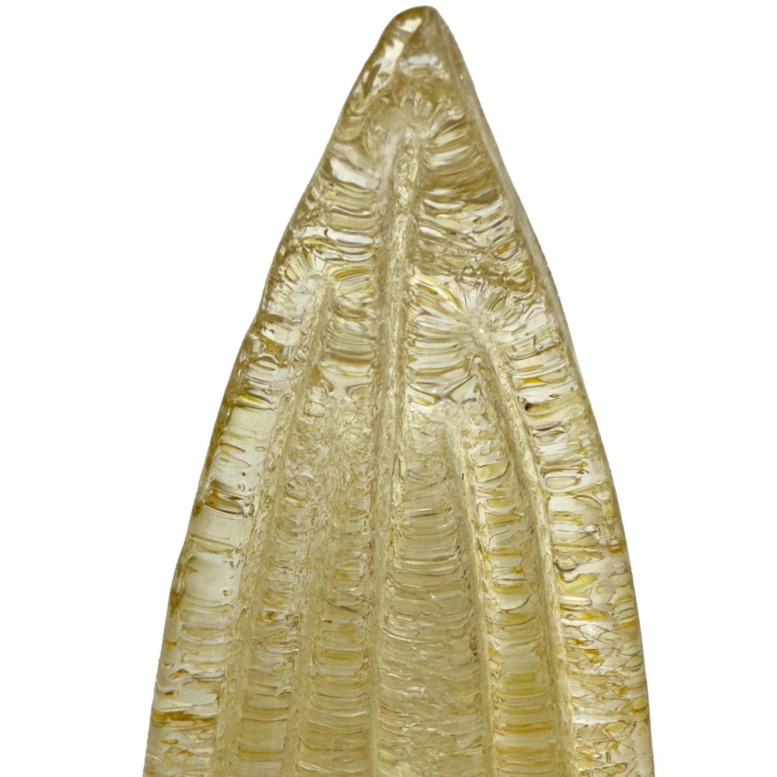 Lighting Mid Century Modern Style Italian Murano Glass And Brass Palmette Chandelier photo