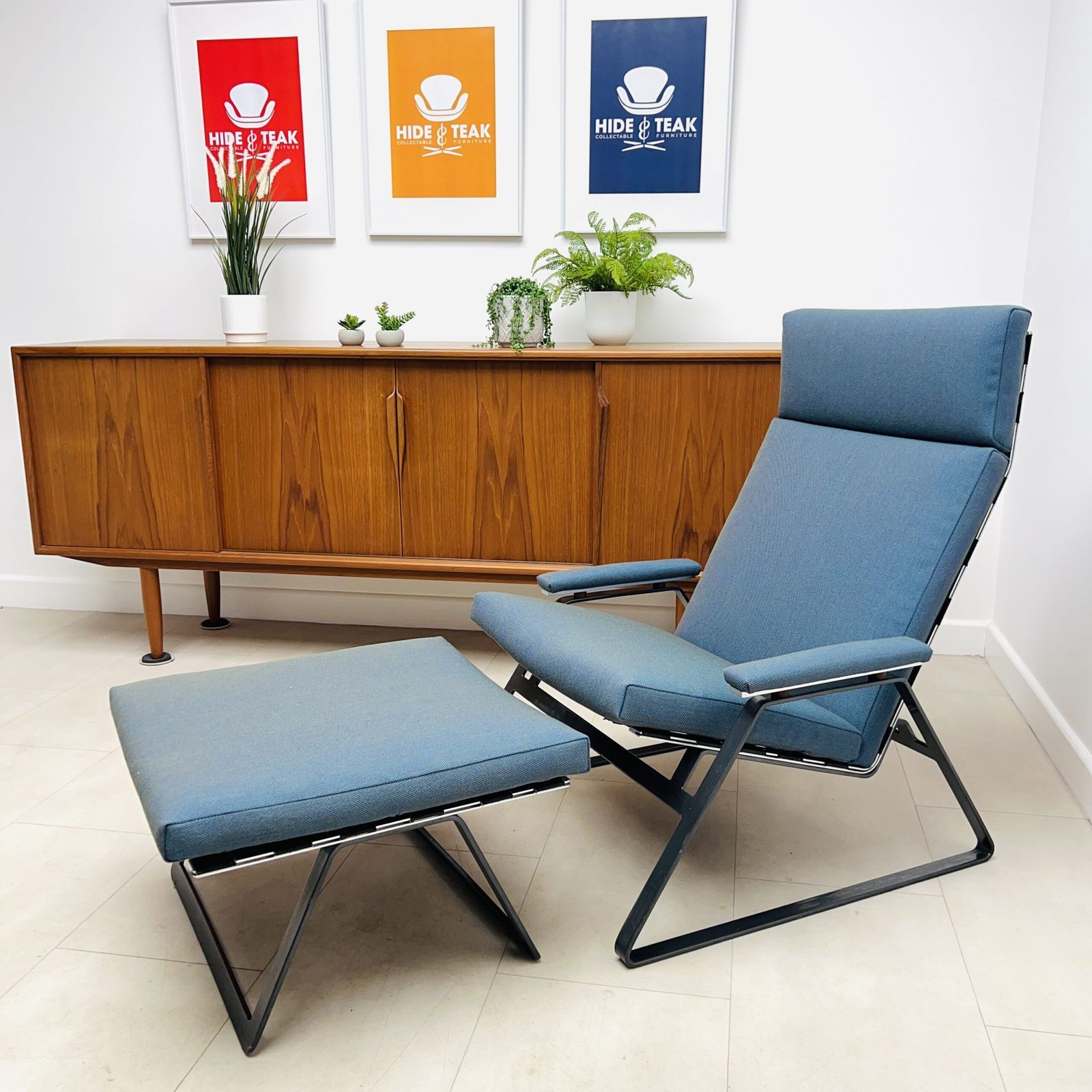 British Lounge Chair And Footstool By William Plunkett