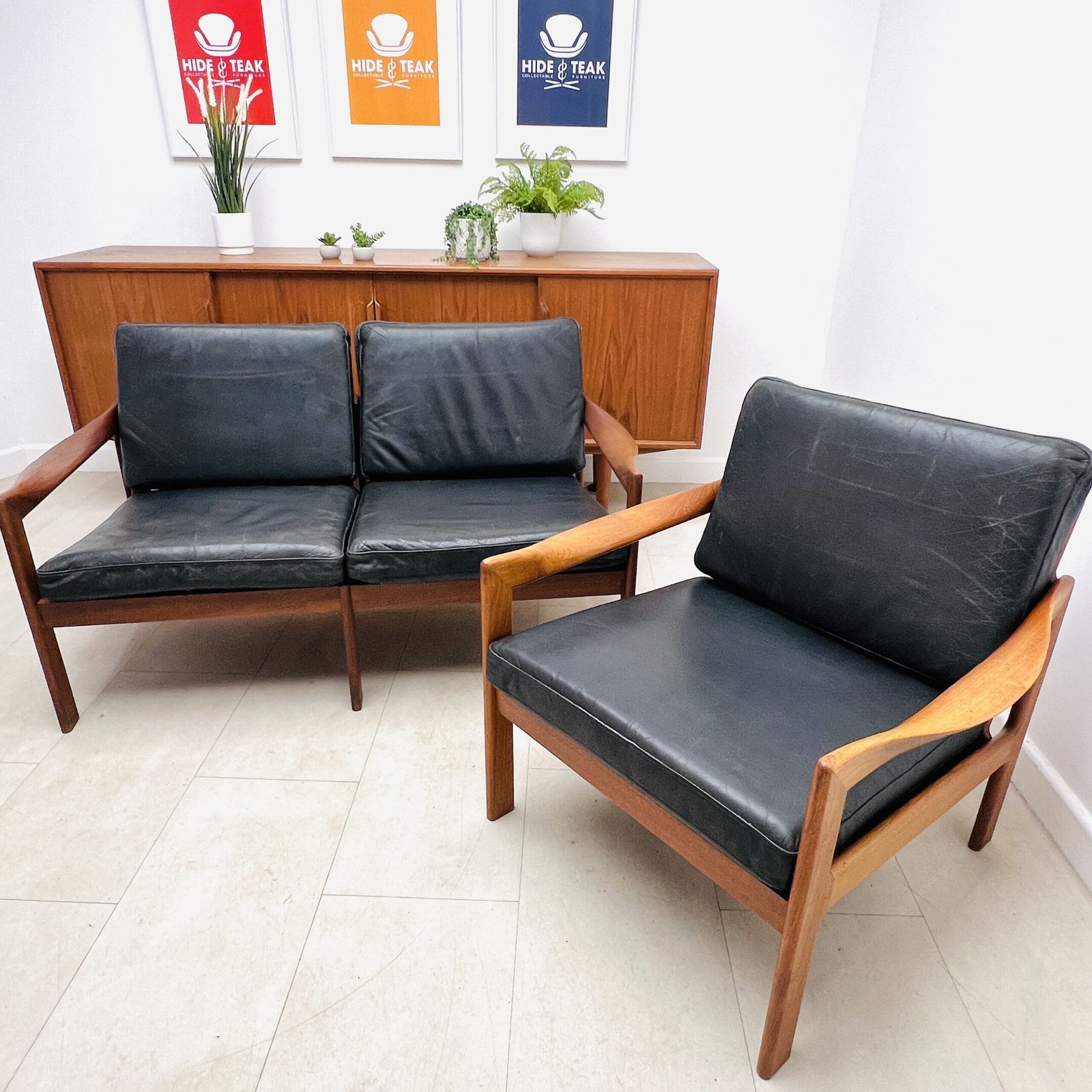 Danish Lounge Chair And Sofa By Illum Wikkelsø