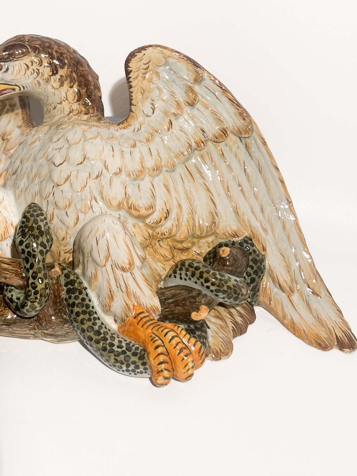 Ginori Ceramic Wall Flower Shelf   Eagle Shaped Shower photo for sale