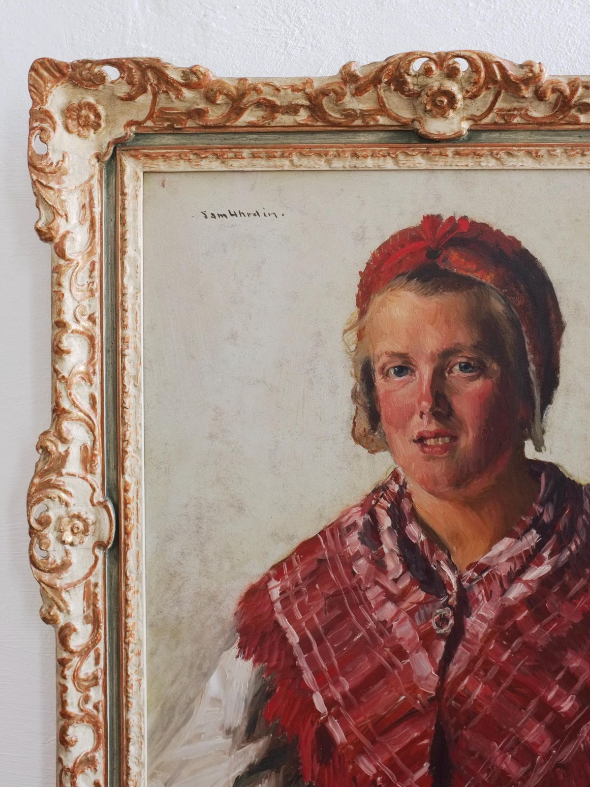 Vintage Portrait Of A Woman By Sam Uhrdin | Sweden | 1920s photo for sale