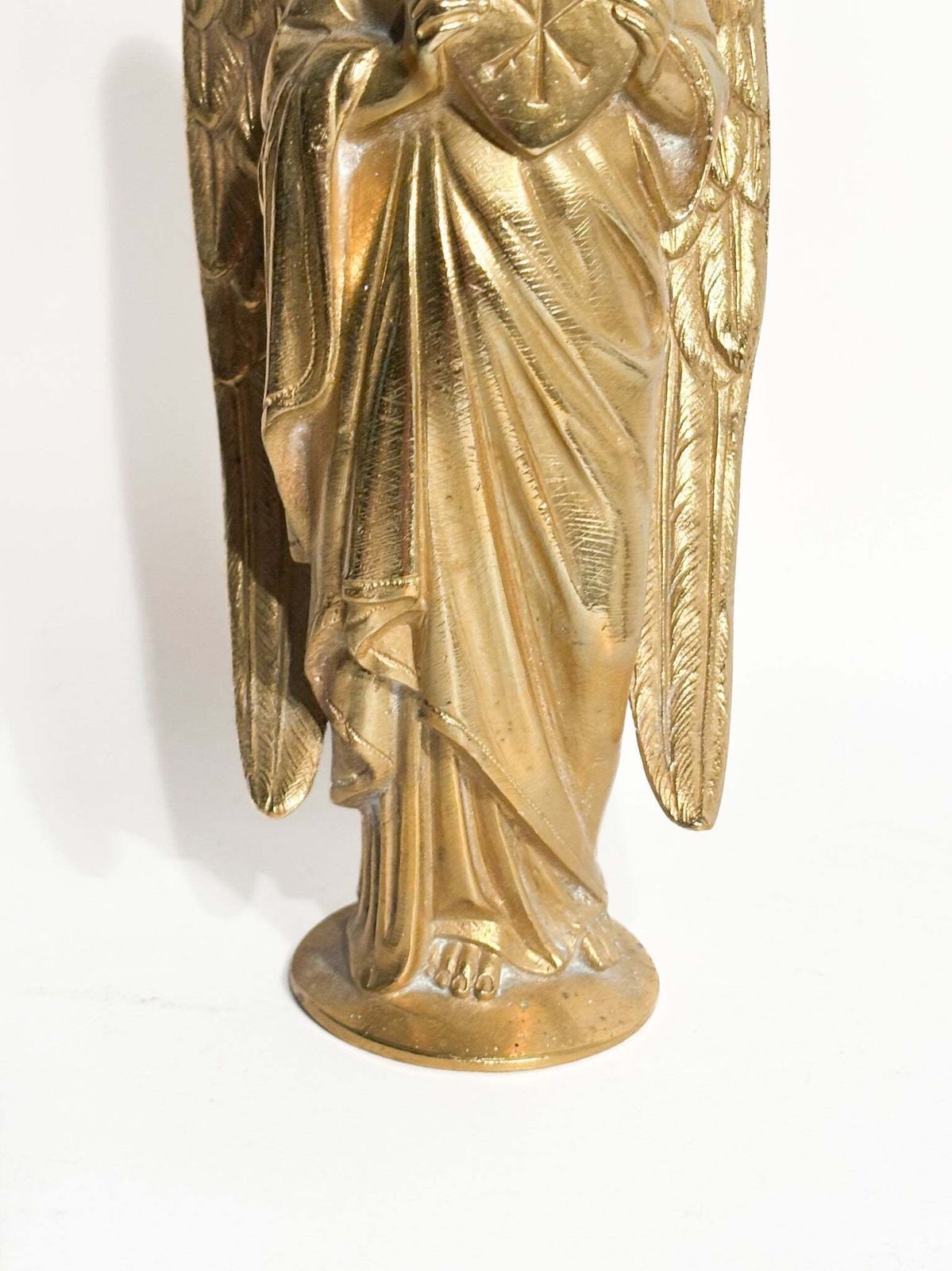 Single Candlestick With Angel In Gilded Bronze France 20th Century photo for sale