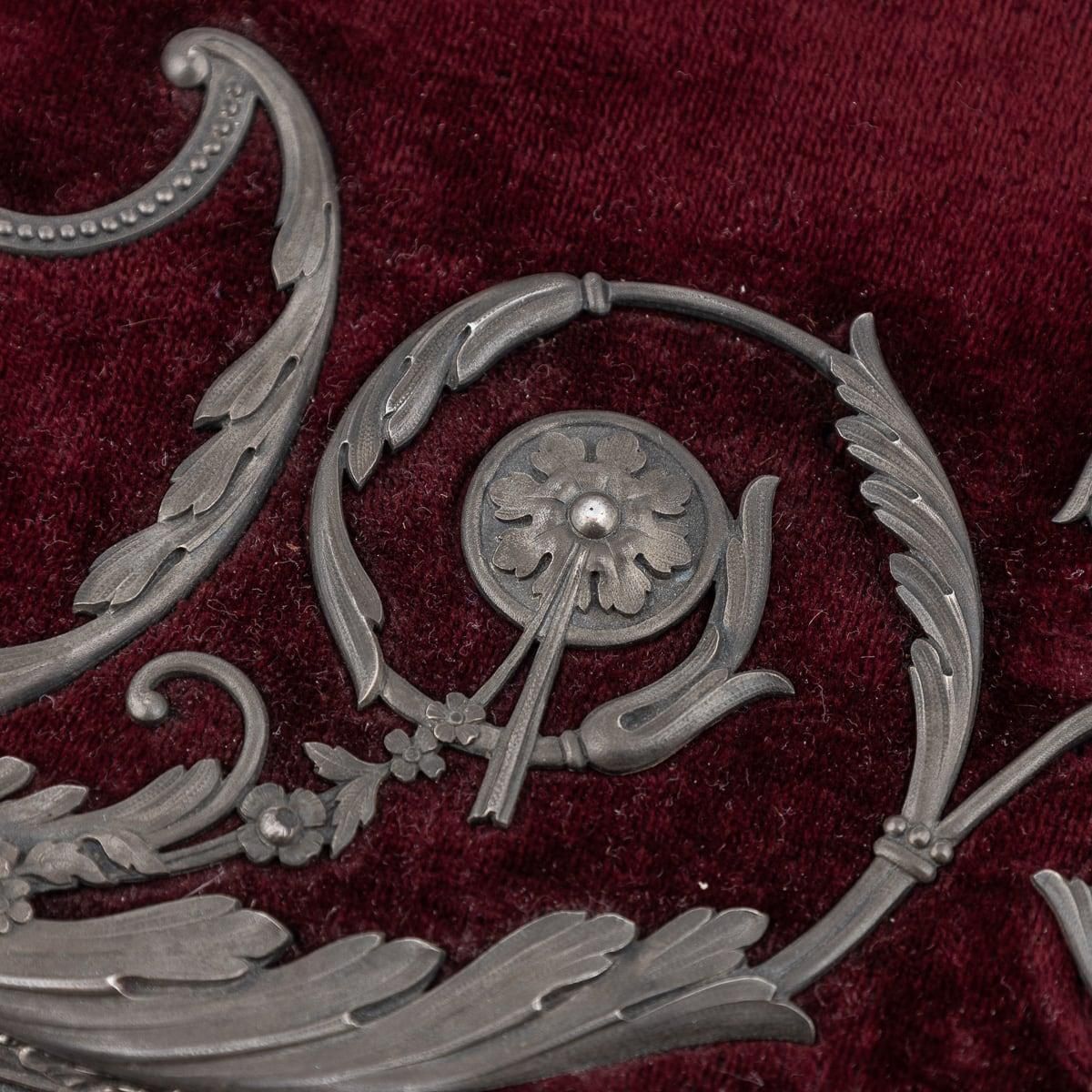 Home Decor Antique 19th Century Russian Solid Silver, Velvet & Leather Book Cover C.1890 photo