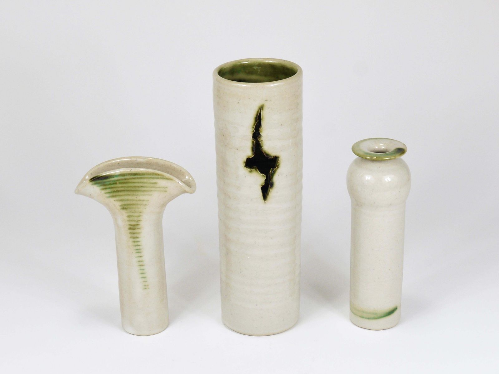 Piet Knepper 3 Art Pottery Ceramic Studio Vases By Mobach, Netherlands, 1970s photo Home Decor