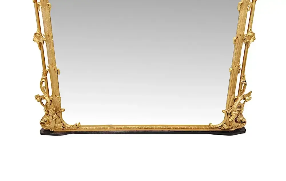 photo for sale A Very Rare Large Size 19th Century Castle Or Country House Overmantel Mirror