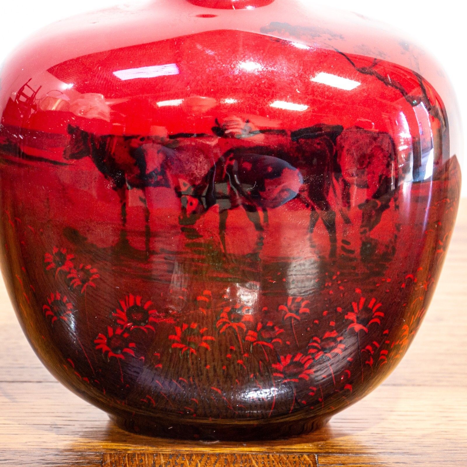 Royal Doulton Flambe Flagon Vase photo furniture