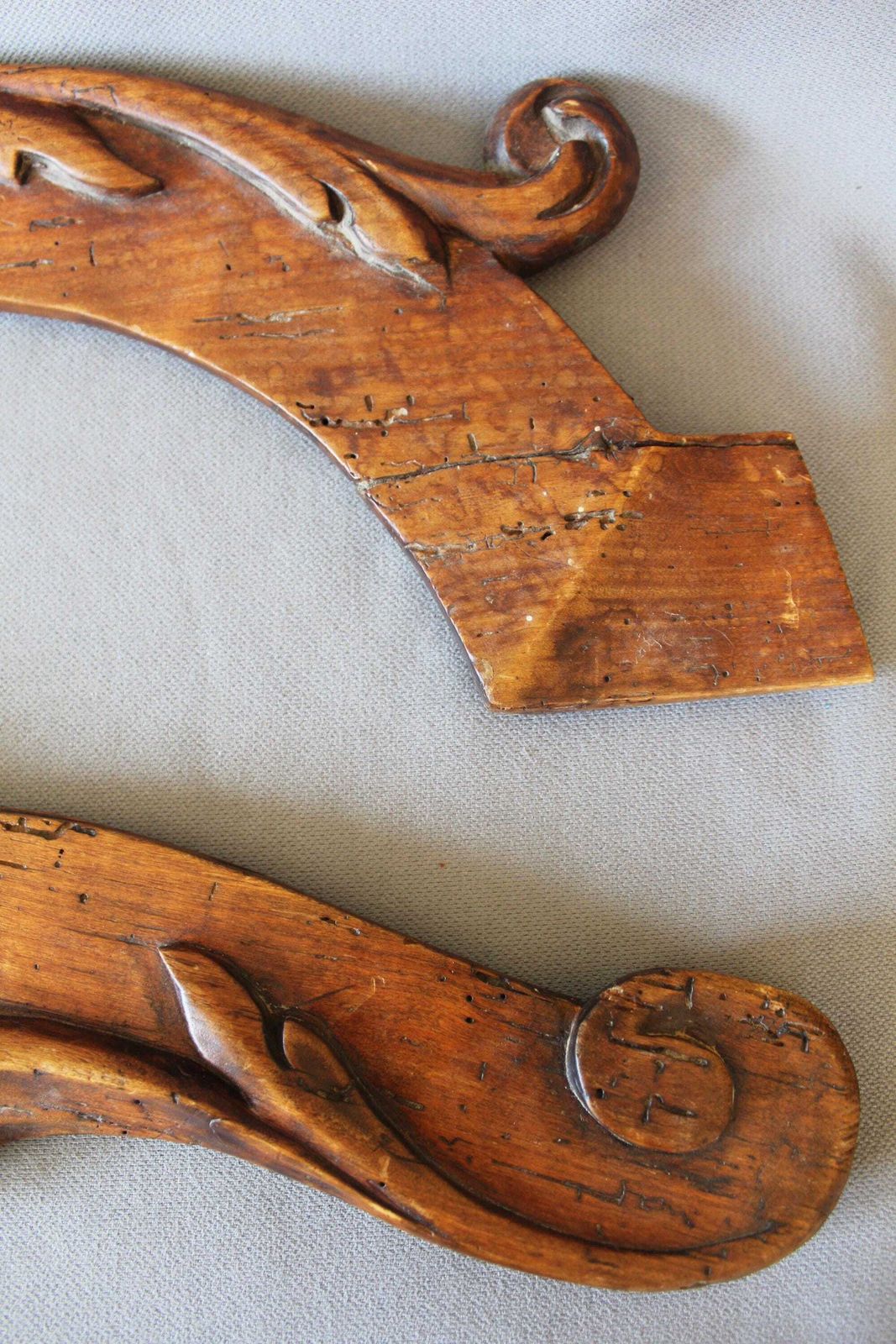 photo furniture Set Of Two Large Antique French Flemish Ornate Wood Molding, Acanthus Architectural, Furniture, Wall Decor, Hand Carved, Ornamental