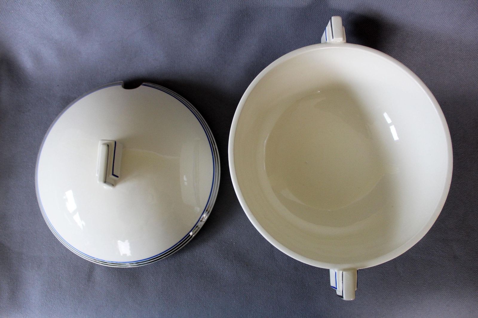 Large Antique Art Deco Ceramic Tureen Soup Bowl, Hanny Edmond Bellefroid 3030, Petrus Regout Maastricht Holland, Country Farmhouse Kitchen photo buy
