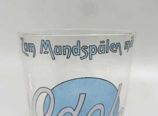 Home Decor Art Deco Odol Toothpaste Cup With Wall Holders In Ceramic & Glass, 1920s, Set Of 4 photo
