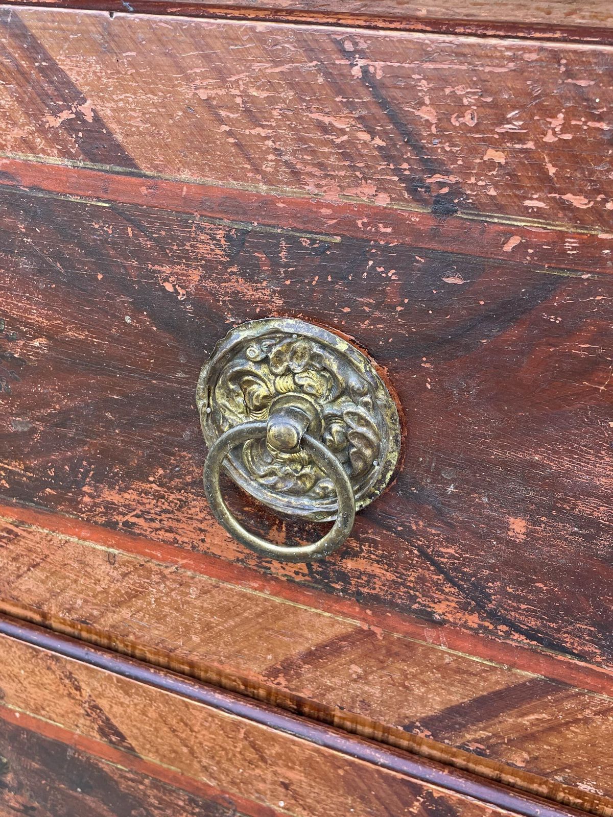 photo for sale Painted Alpine Chest Of Drawers Dated 1840