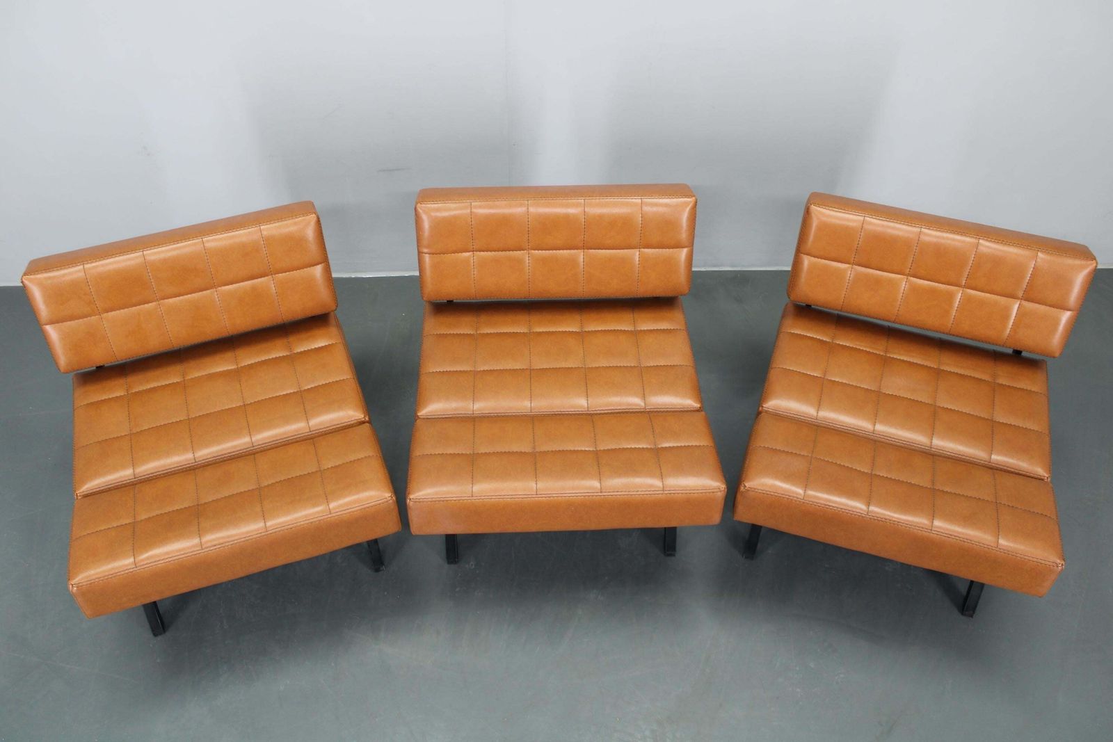 1970s Brevetti Ipe Set Of Three Rare Convertible Lounge Chairs, Italy photo Furniture
