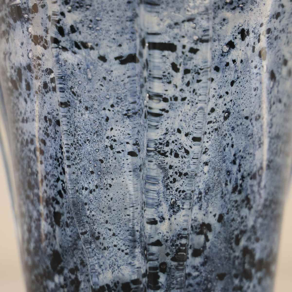 Gemmated Marine Glass Vase, Ftb (Ferro, Toso, Barovier) Murano, 1930s. Acid Signature Ftb Murano Ars. photo vintage