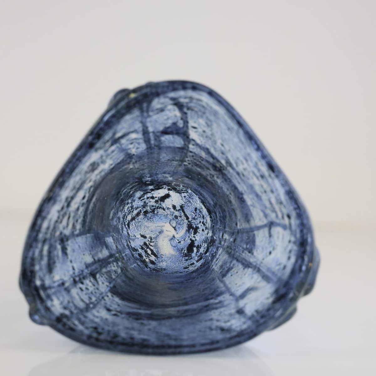 photo furniture Gemmated Marine Glass Vase, Ftb (Ferro, Toso, Barovier) Murano, 1930s. Acid Signature Ftb Murano Ars.
