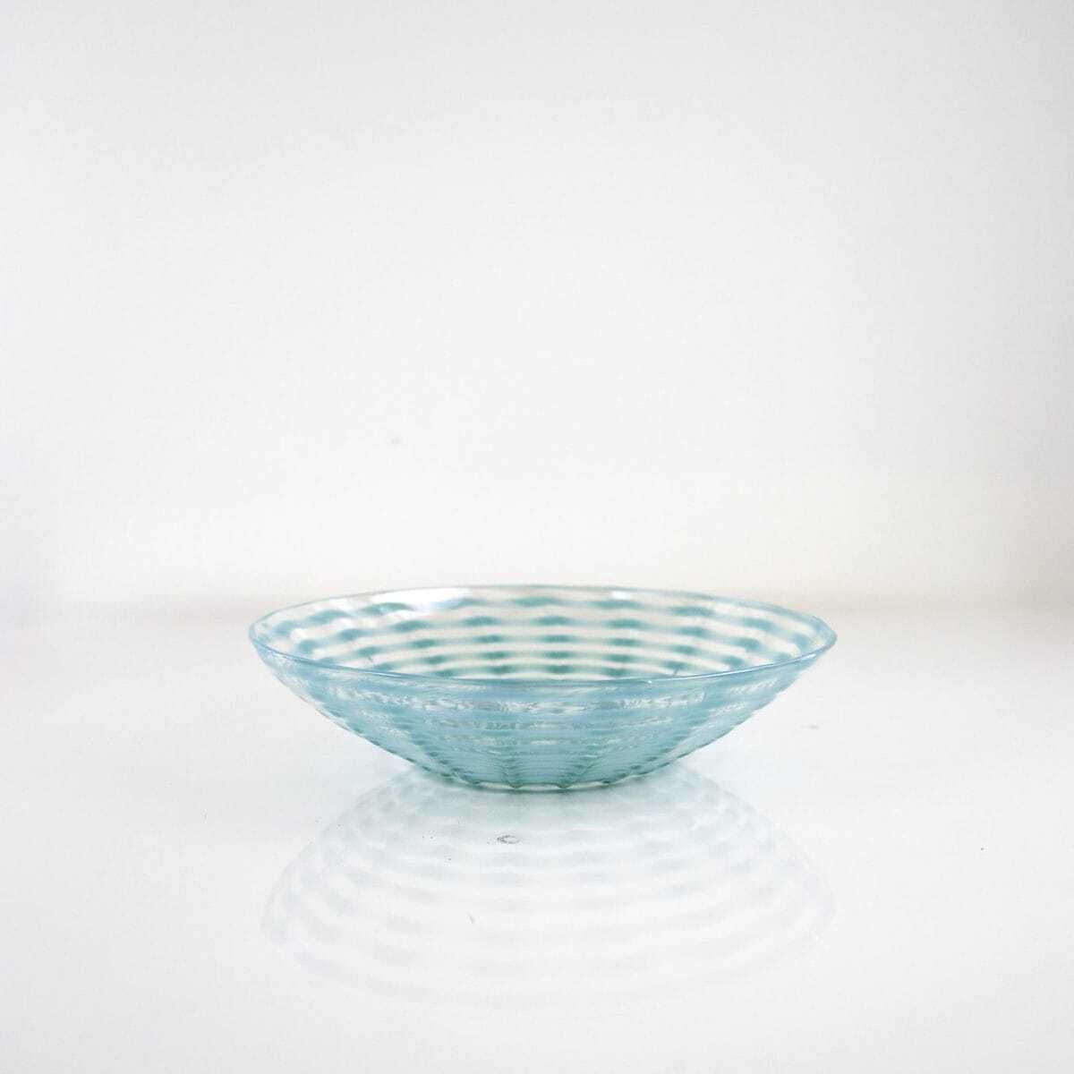 Glass Plate By Carlo Scarpa For Venini, Variegated Zigrinati Series, 1930s 1940s photo vintage