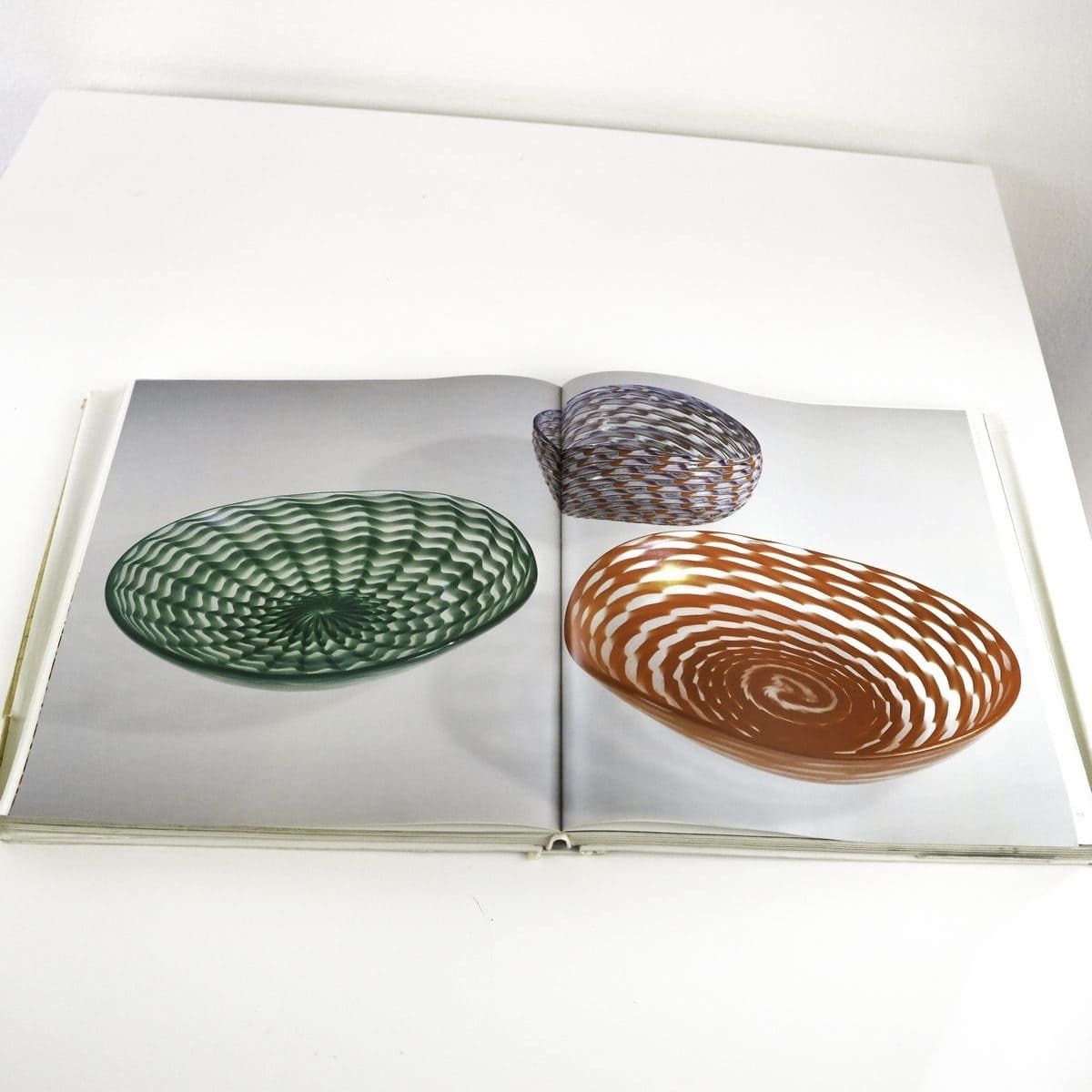 photo for sale Glass Plate By Carlo Scarpa For Venini, Variegated Zigrinati Series, 1930s 1940s