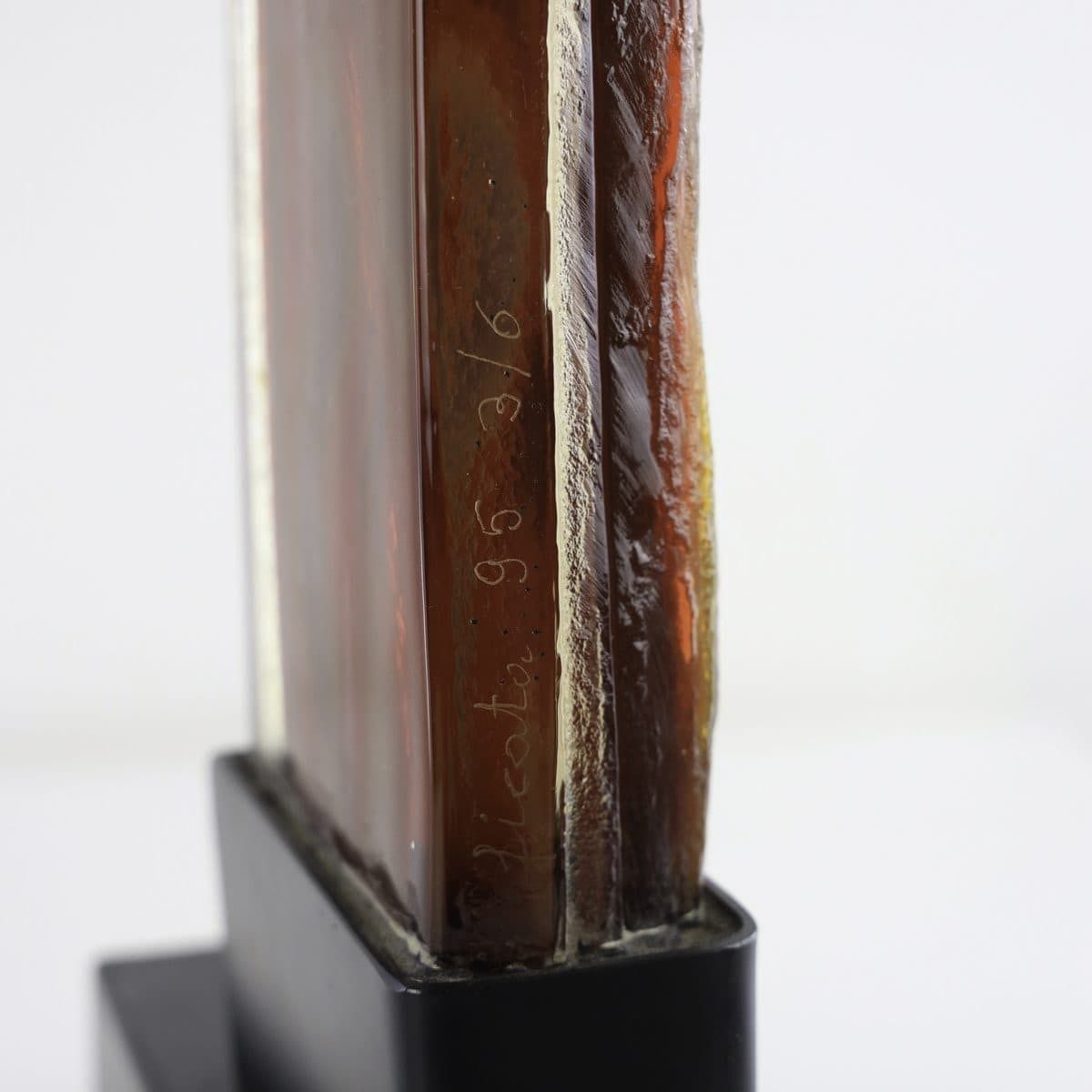 Glass Sculpture By Licata Riccardo, Produced By Silvano Signoretto Murano. Work From 1995, Example No. 3/6 photo vintage